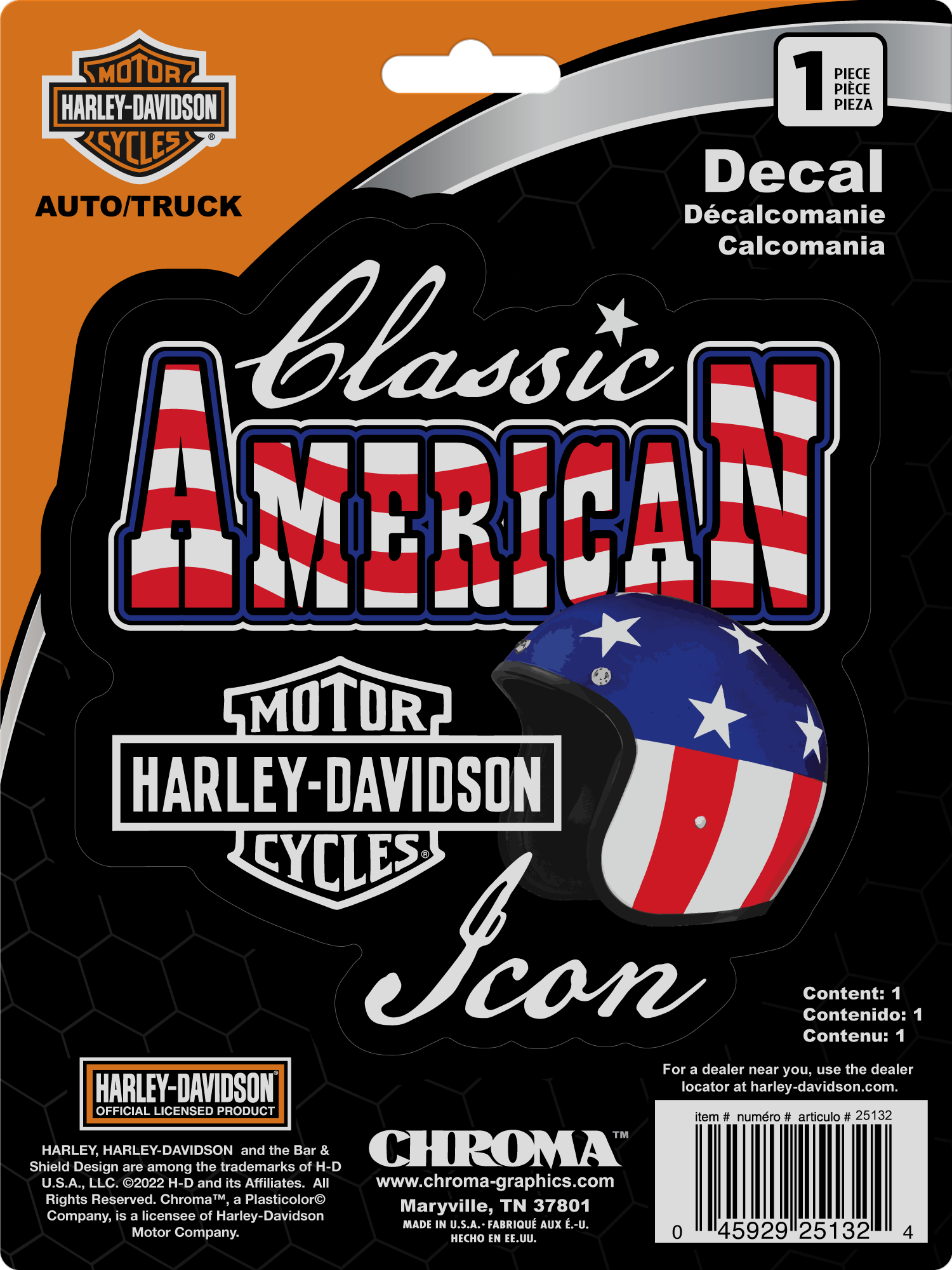 Chroma - H-D American Classic Patriotic 15x20 Decal