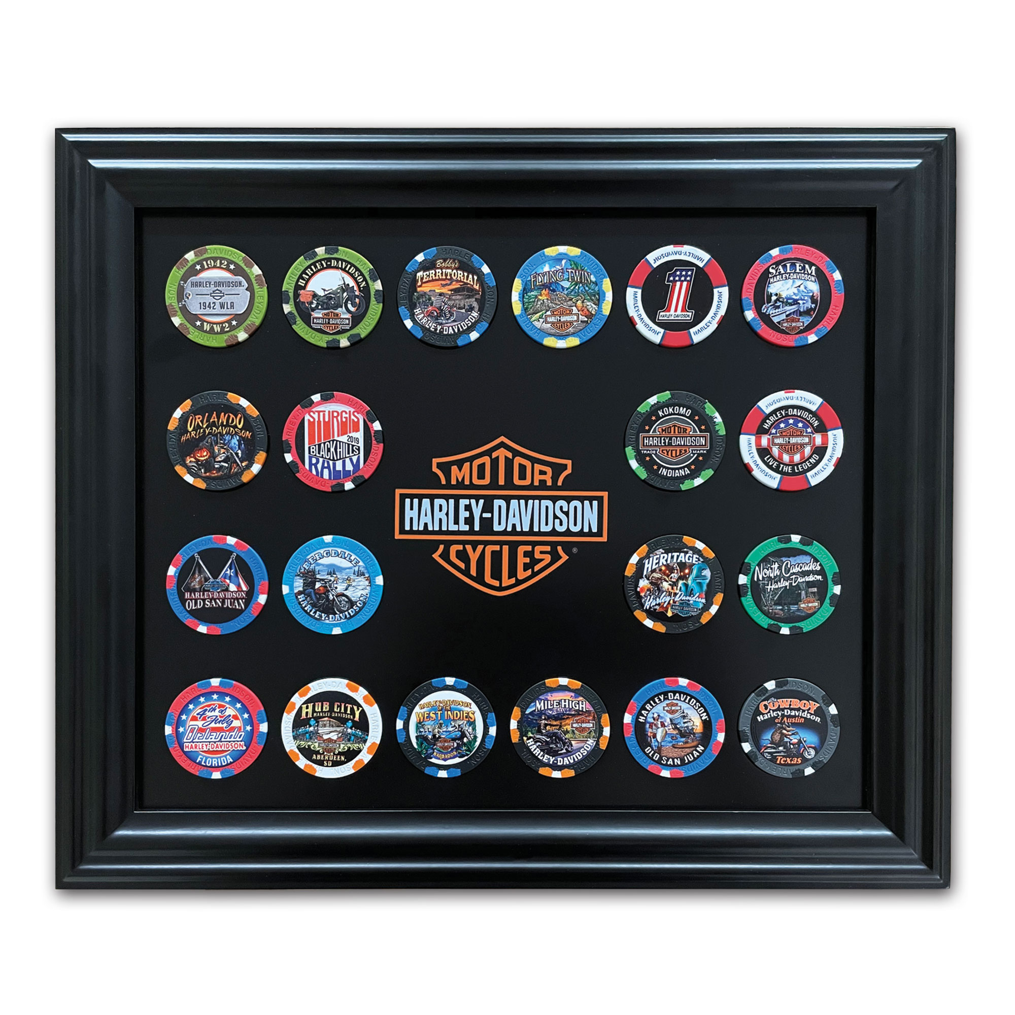 Dart World - H-D Classic Magnetic Frame  (holds 20 Poker Chips)
