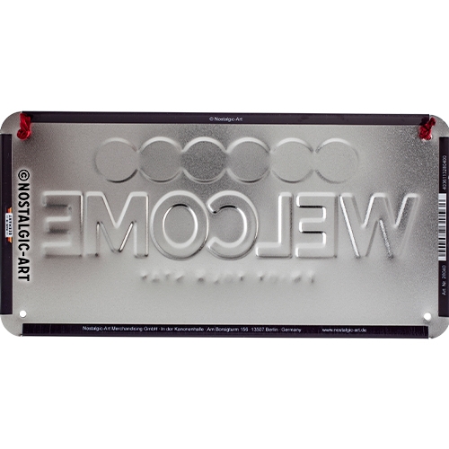 Nostalgic - Biker World Welcome Hanging Sign 10x20cm