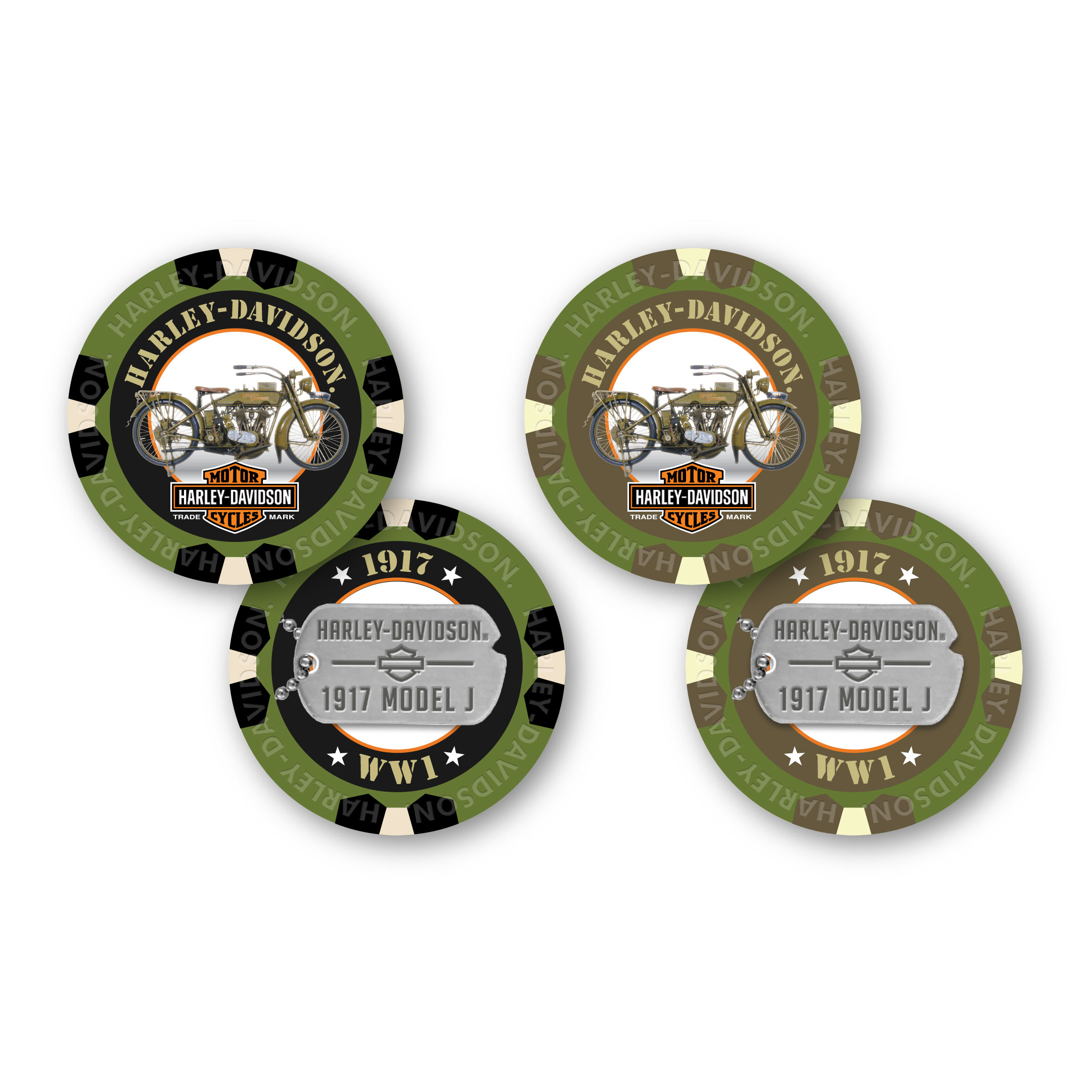 Dart World - Poker Chips: H-D Limited Edition Military Series