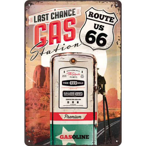 Nostalgic - Biker World - GasStation66 - sign 20x30