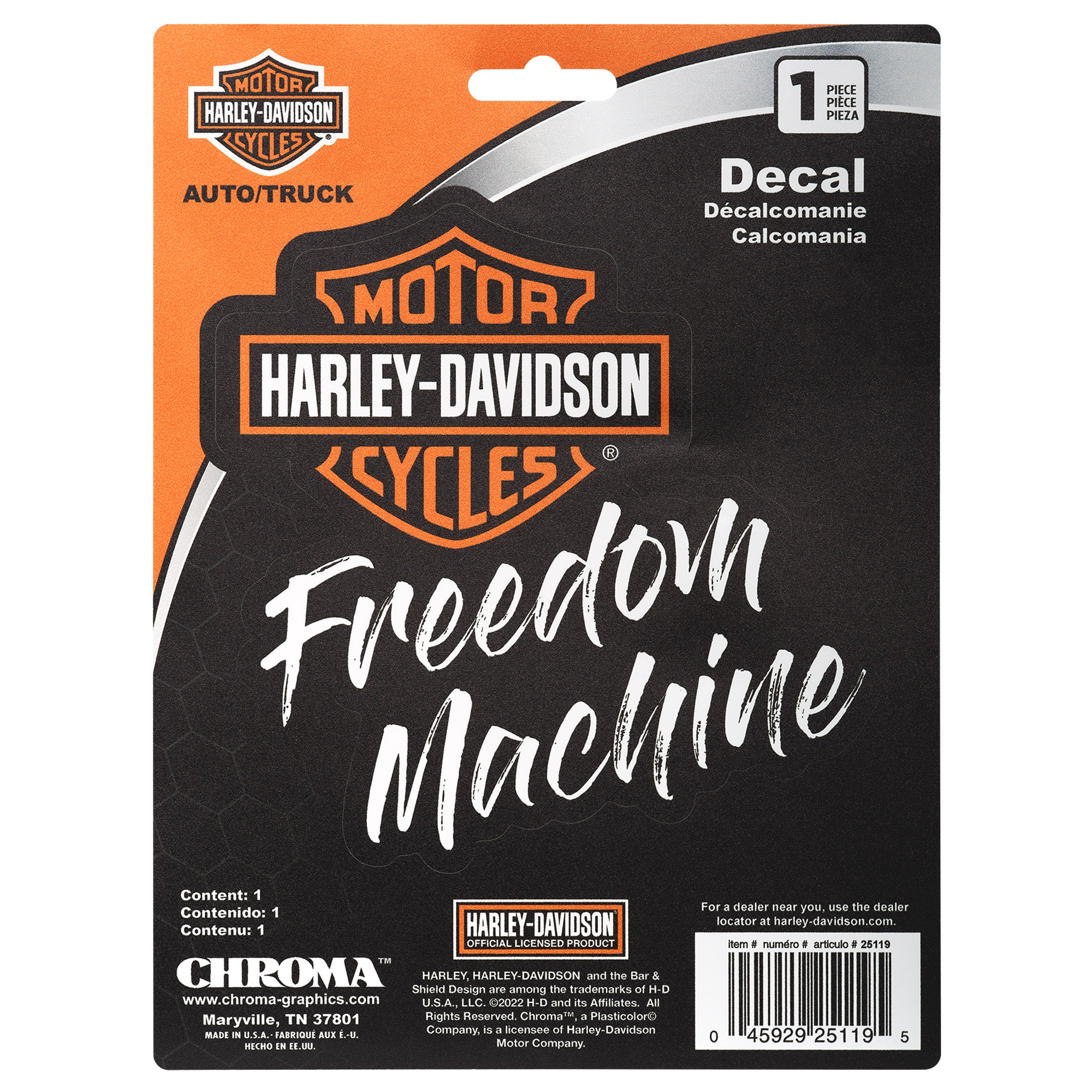 Chroma - H-D Freedom Machine 15x20 Decal