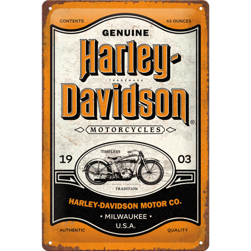 Nostalgic - Harley-Davidson Genuine Motorcycles Milwaukee 20x30