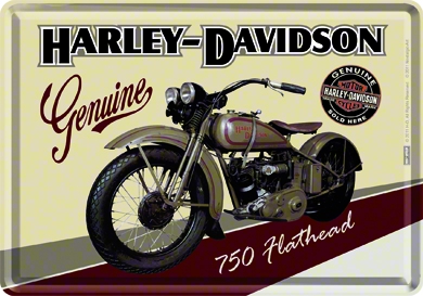 Nostalgic - Harley-Davidson Flathead 10x14