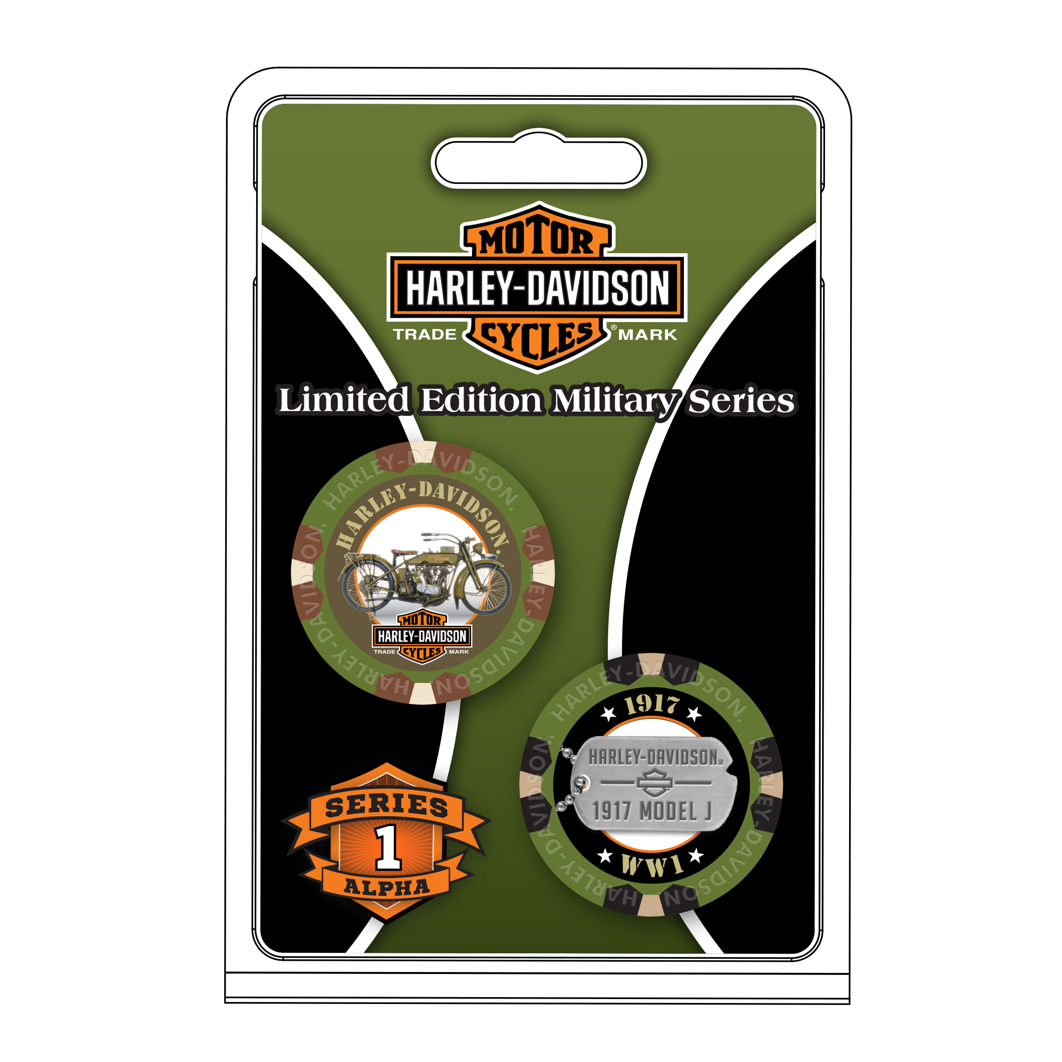 Dart World - Poker Chips: H-D Limited Edition Military Series