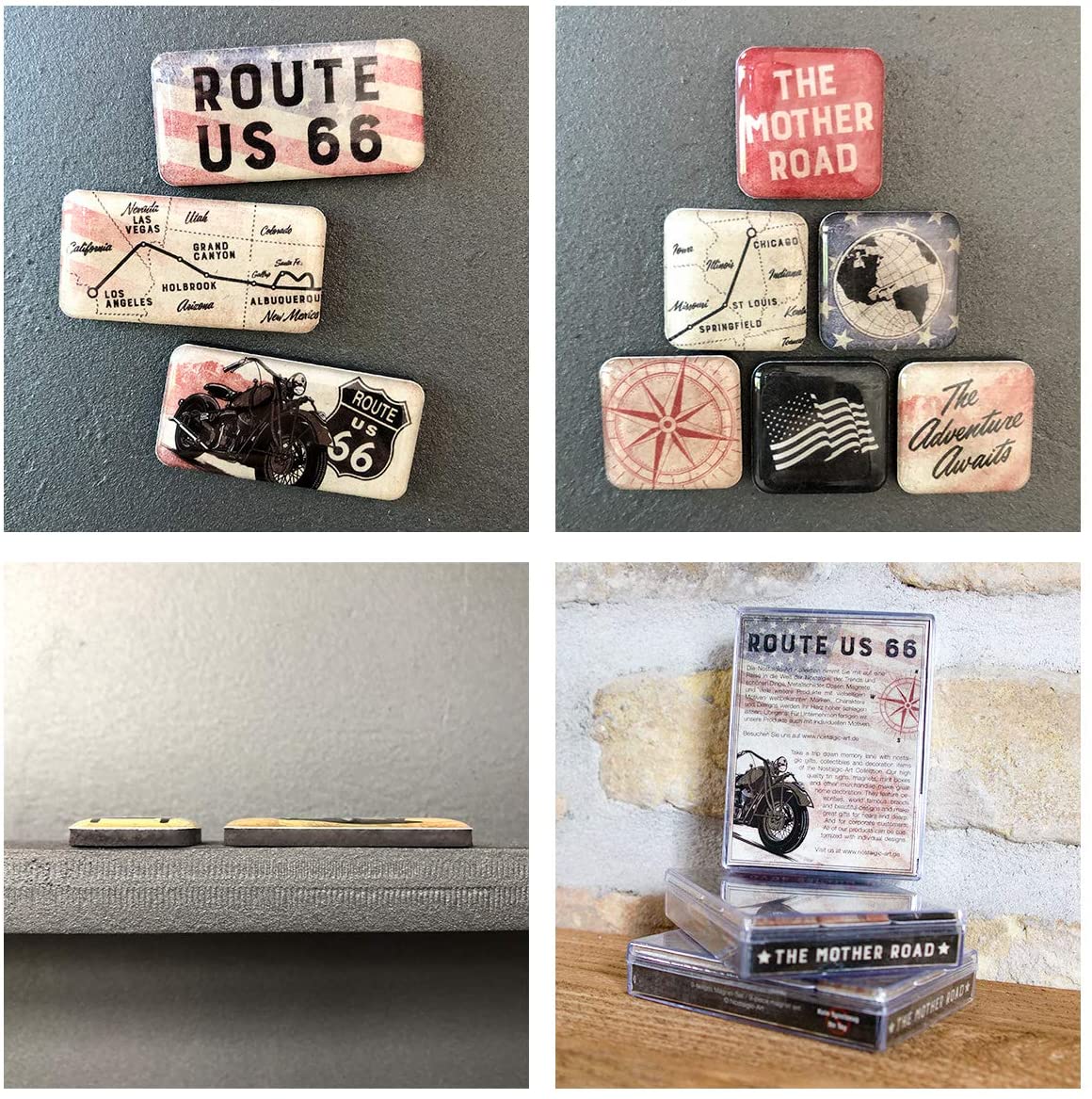 Nostalgic - Biker World Route 66 - Magnet Set