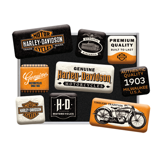 Nostalgic - H-D Genuine Motorcycles Milwaukee - Magnet Set