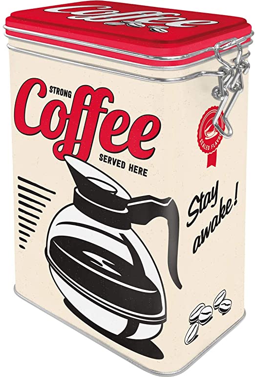 Nostalgic - Biker World Coffee Time - Clip Top Box