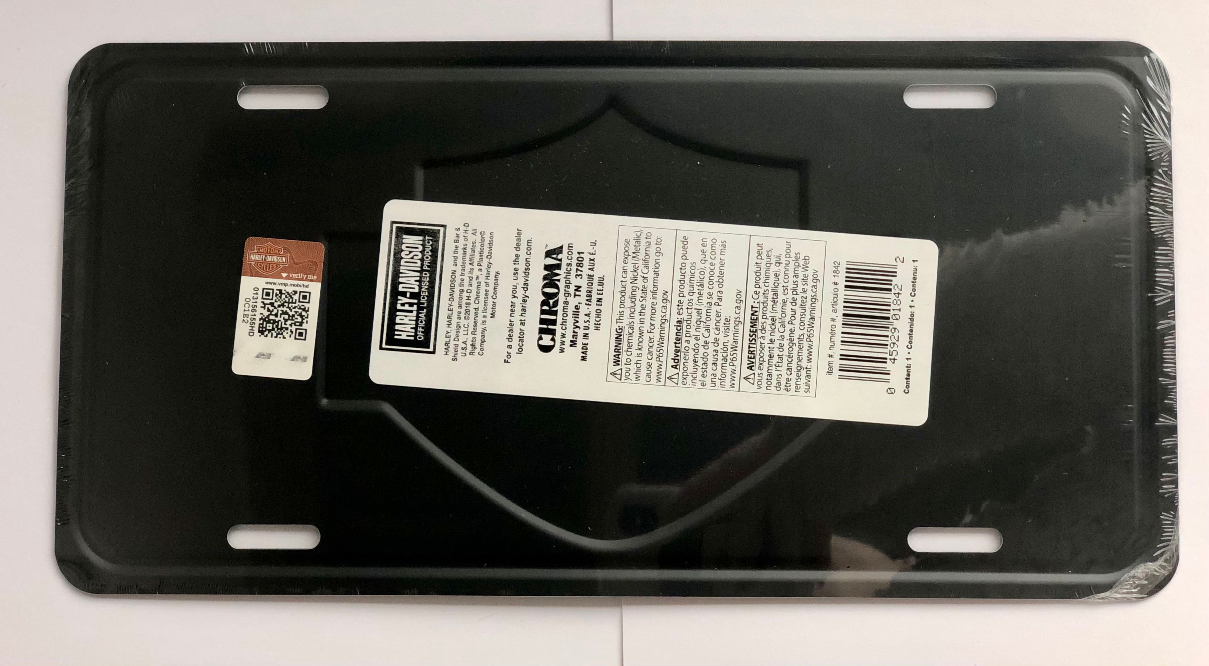 Chroma - Bar & Shield with V-Twin Auto Tag Stamped Metal