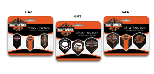 Dart World - H-D Wings Six 3-Packs (Assorted) 27 Flights