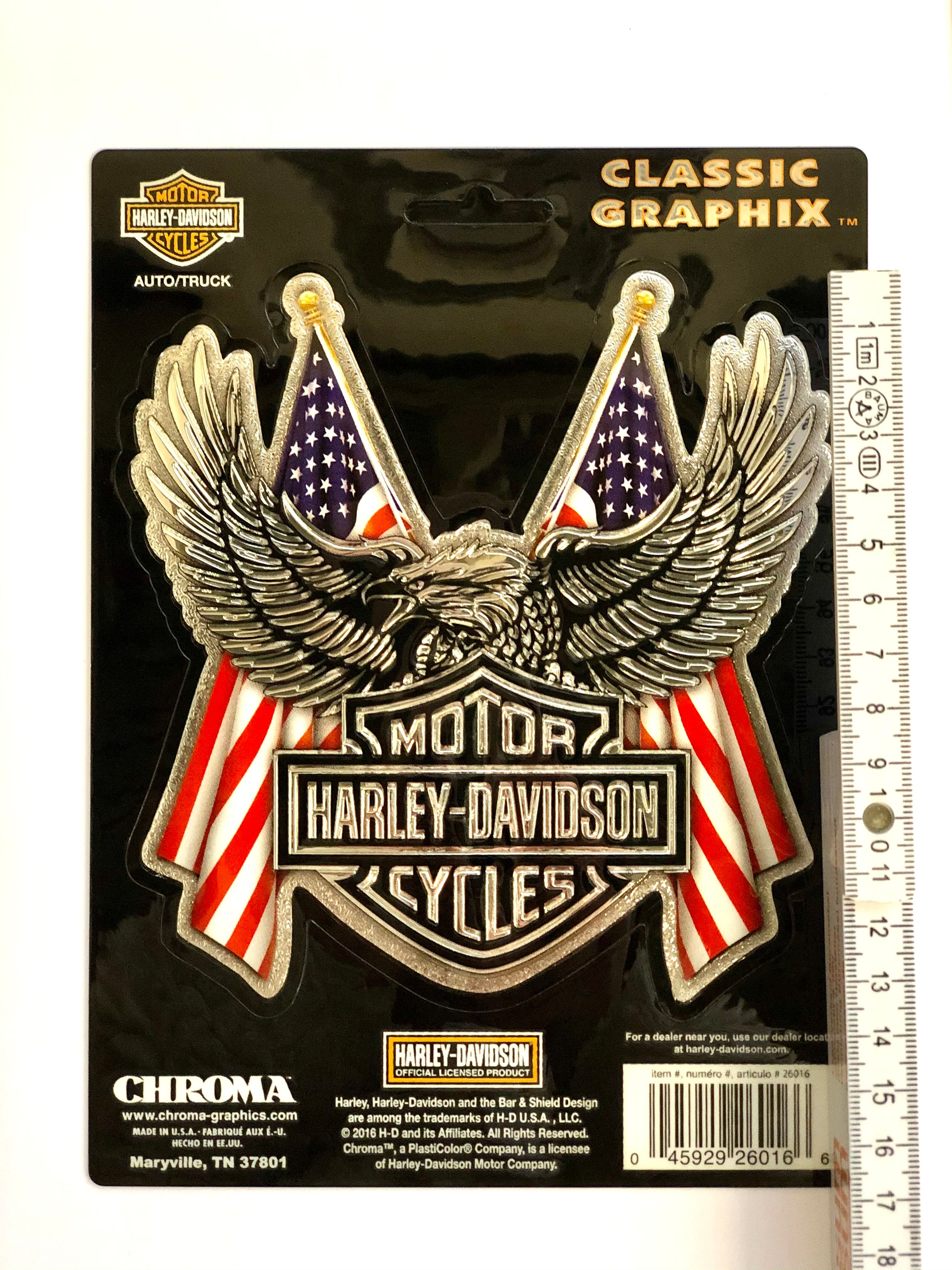 Chroma - Classic Graphix Silver Bar & Shield Eagle w/ American Flag