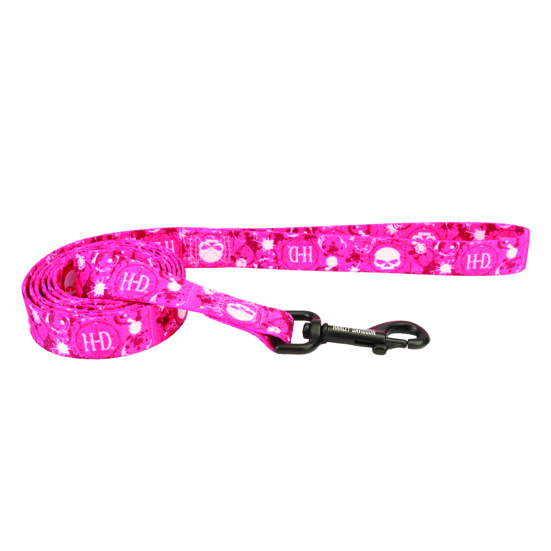 Coastal Pet - Nylon Leash - last pieces - Pink H-S Skulls - last pieces