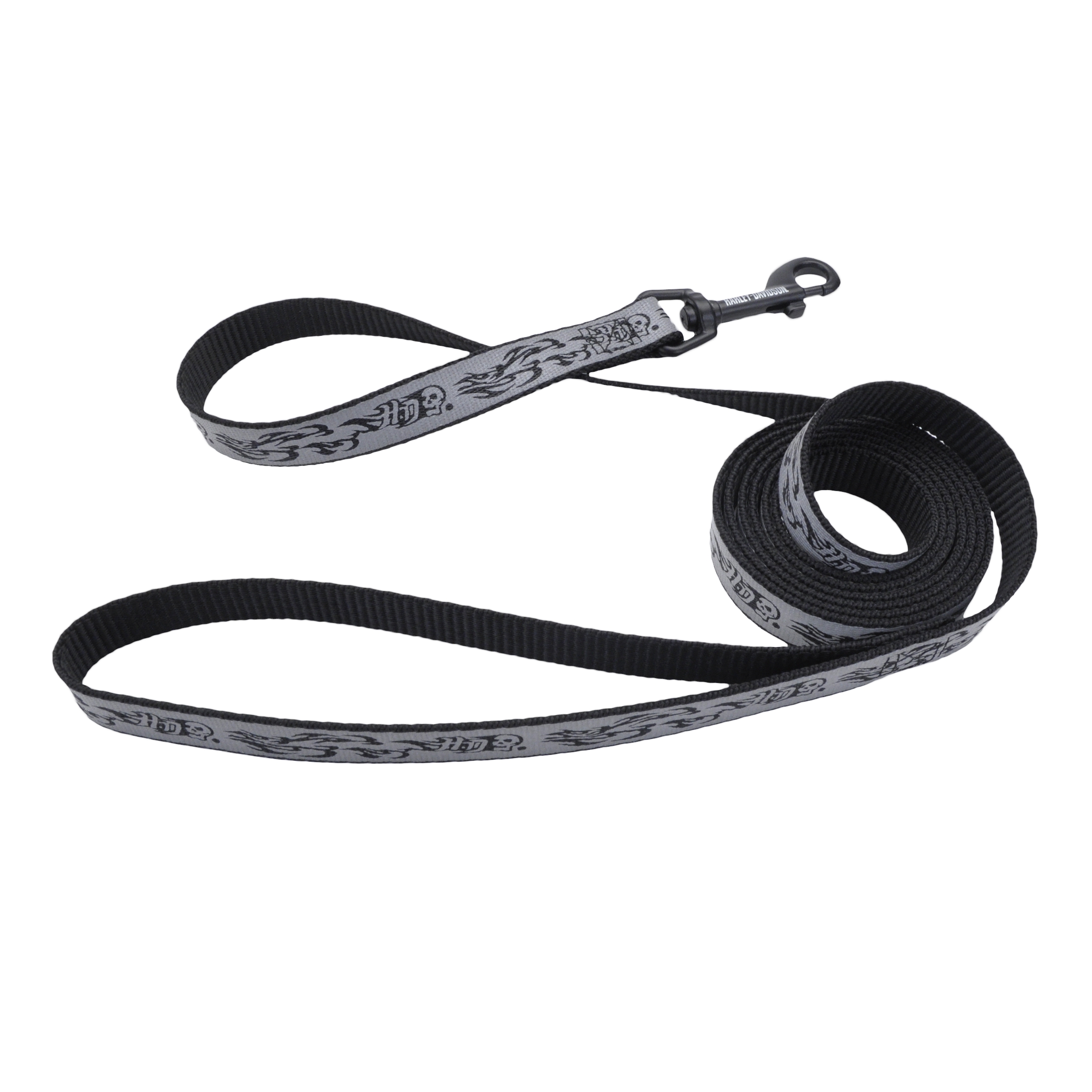 Coastal Pet - Reflective Leash - Harley Skulls and Flames