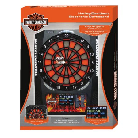 Dart World - Harley-Davidson Bar & Shield Flaming Electronic Dart Board