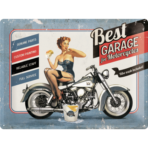 Nostalgic - Biker World - Garage Girl - sign 30x40