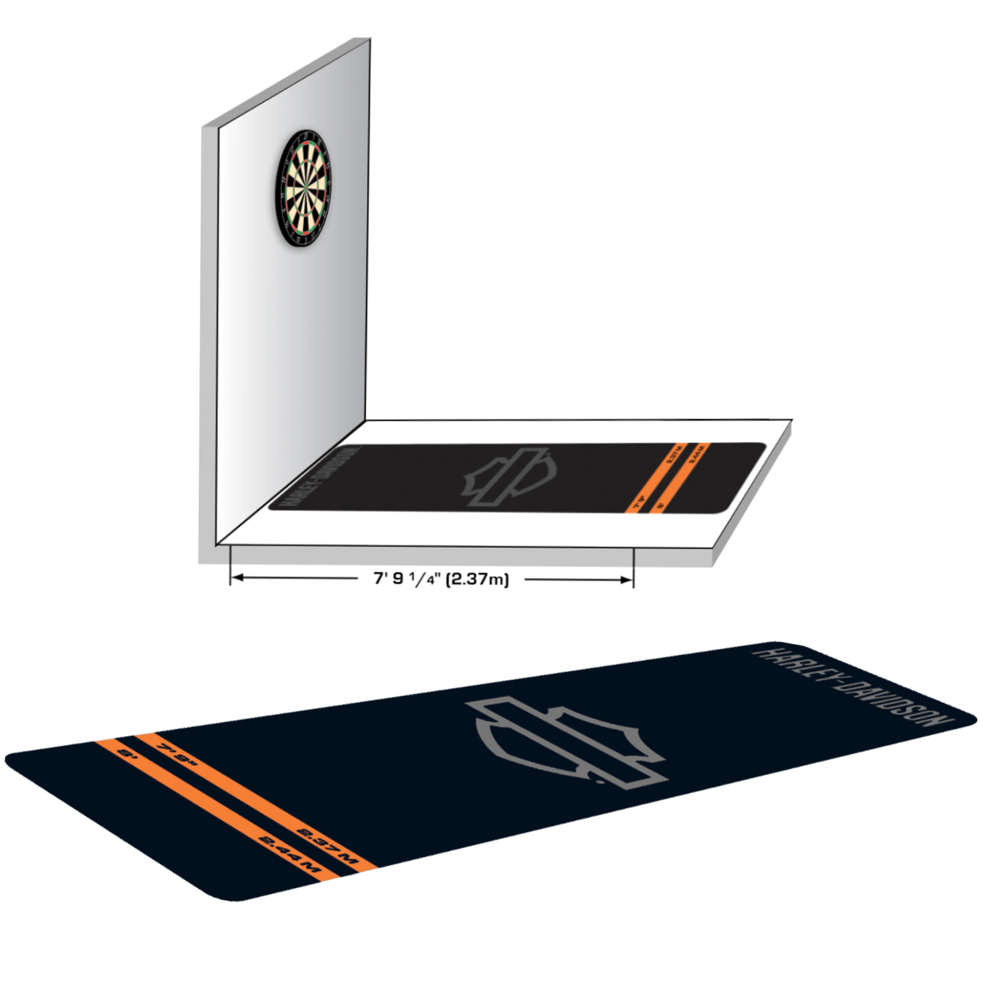 Dart World - H-D Stealth Extra Wide 3m Dart Mat