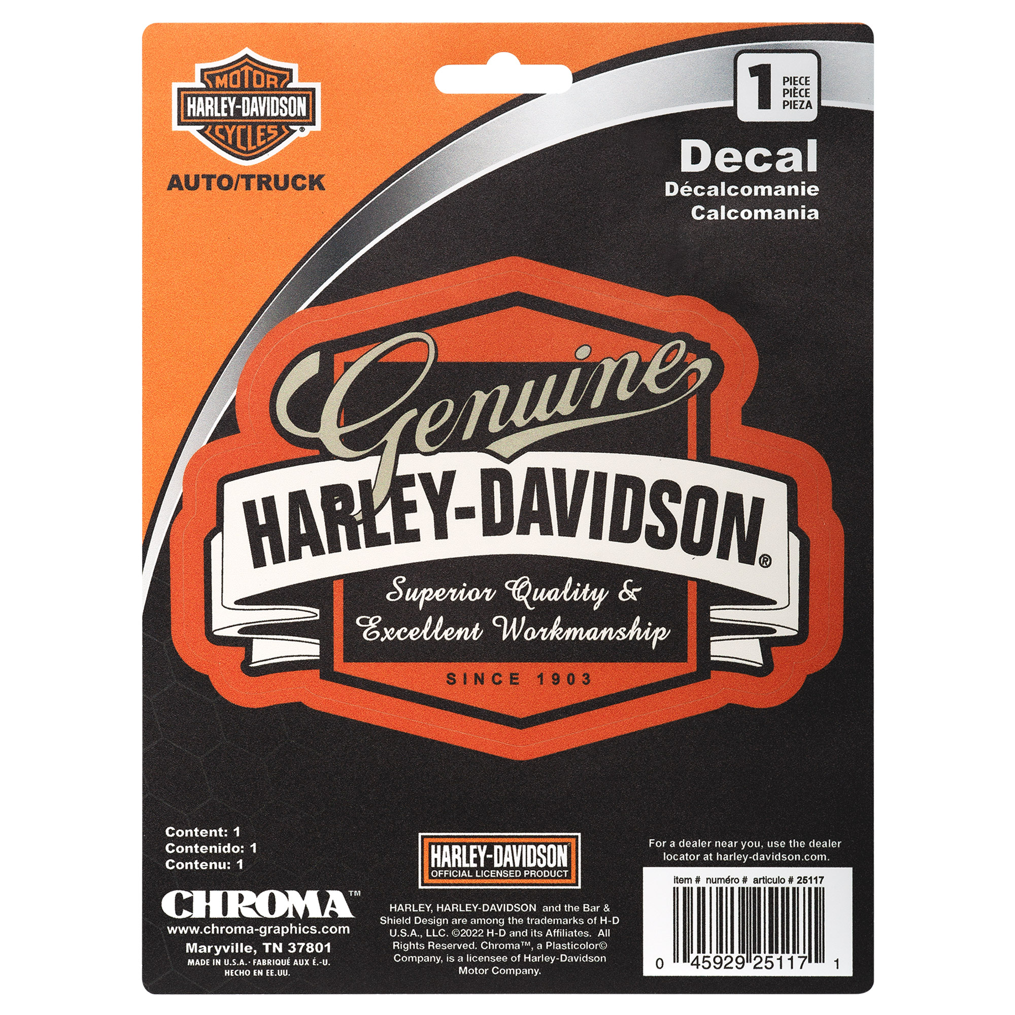 Chroma - Genuine Harley-Davidson 15x20 Decal