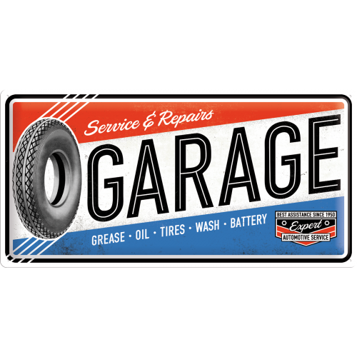 Nostalgic - Biker World - Garage - sign 25x50