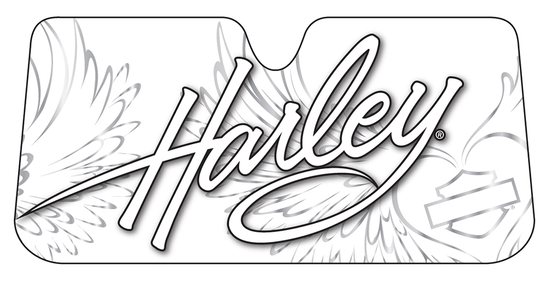 Plasticolor - Accordion Harley Script Sunshade