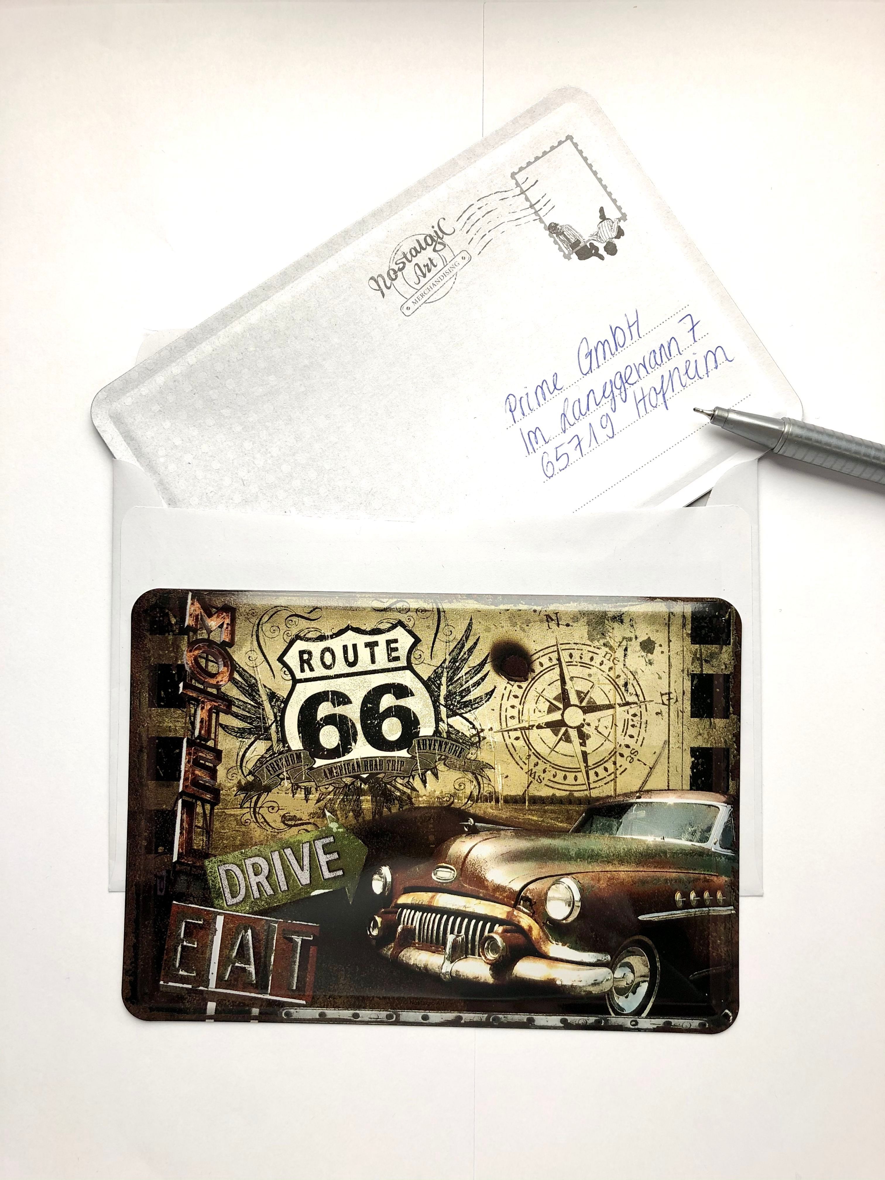 Nostalgic - Biker World - 4Route66 - 10x14 Postcard